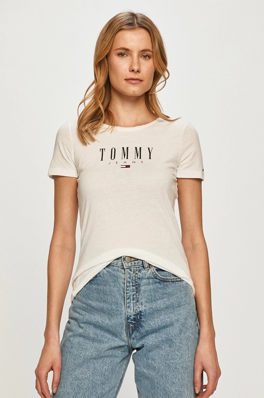 biały Tommy Jeans T-shirt DW0DW09926.4891