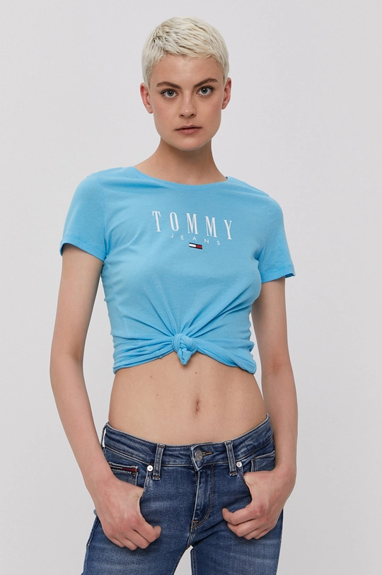 modrá Tričko Tommy Jeans Dámsky