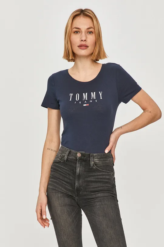 granatowy Tommy Jeans T-shirt DW0DW09926.4891 Damski