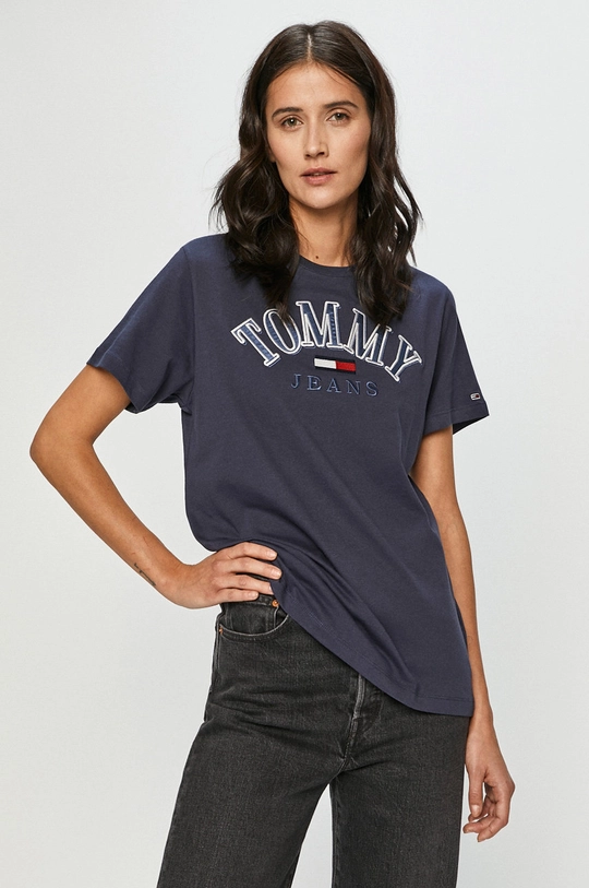 granatowy Tommy Jeans - T-shirt DW0DW09822.4891 Damski