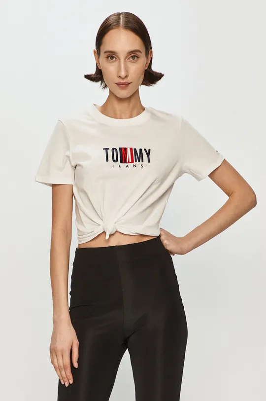 biały Tommy Jeans - T-shirt DW0DW09809.4891 Damski