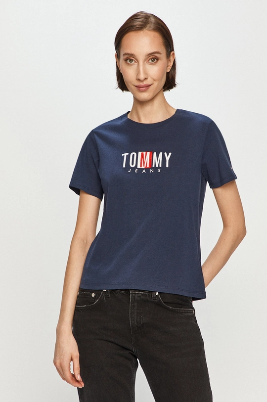 tmavomodrá Tommy Jeans - Tričko Dámsky