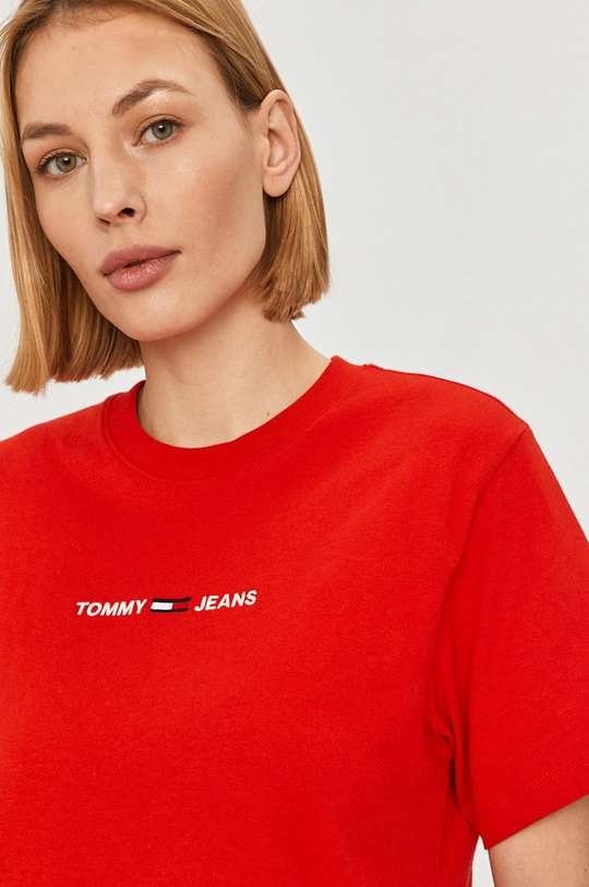 červená Tommy Jeans - Tričko