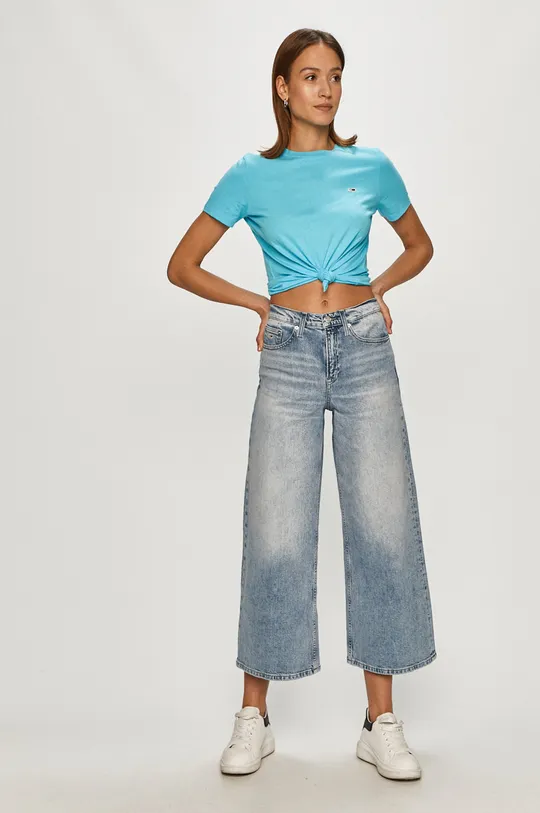 Tommy Jeans - T-shirt DW0DW09198.4891 niebieski