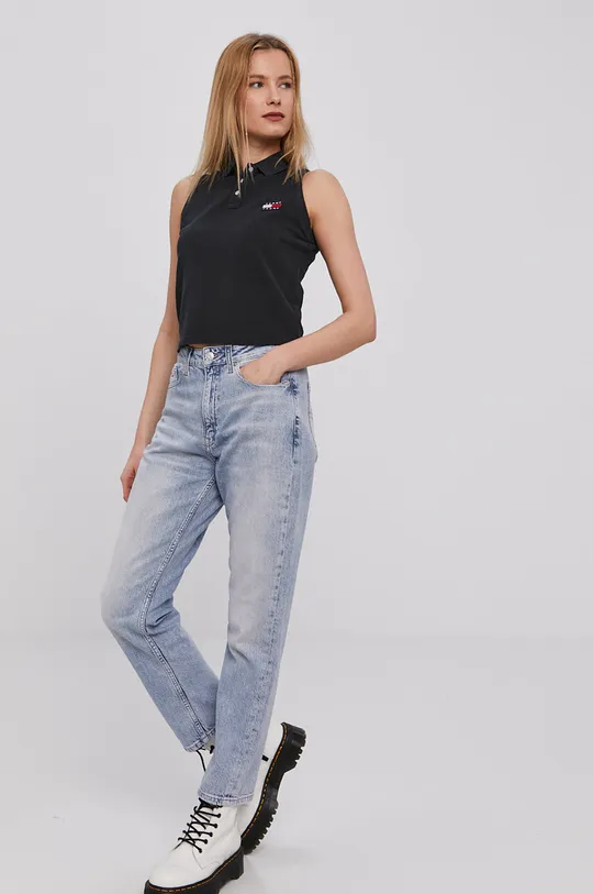 Tommy Jeans top fekete