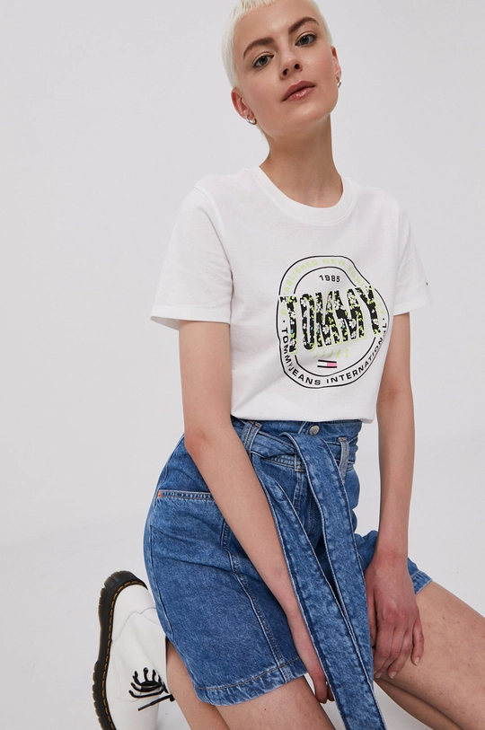 fehér Tommy Jeans t-shirt Női