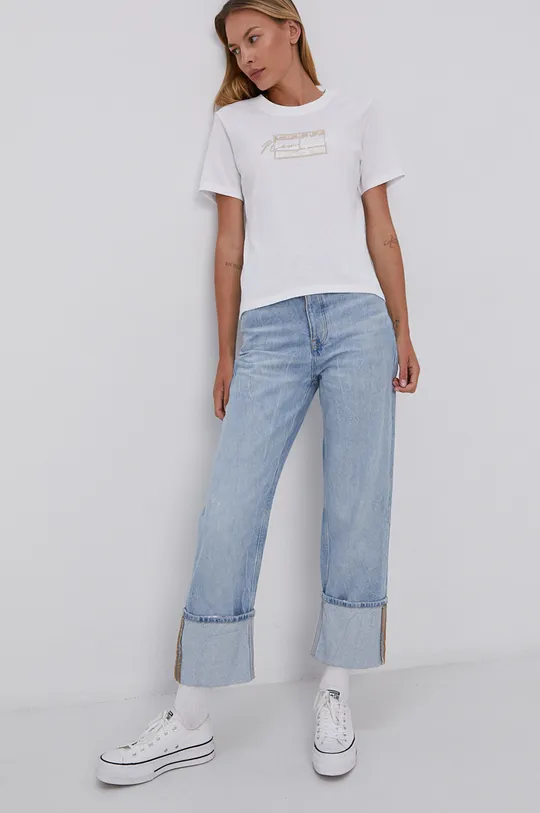 Tommy Jeans T-shirt DW0DW09813.4891 biały