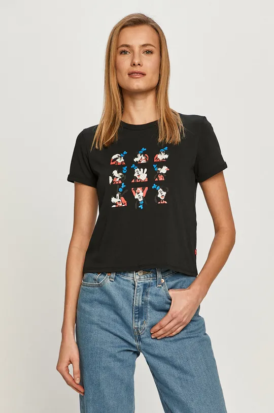 czarny Levi's - T-shirt x Disney Damski