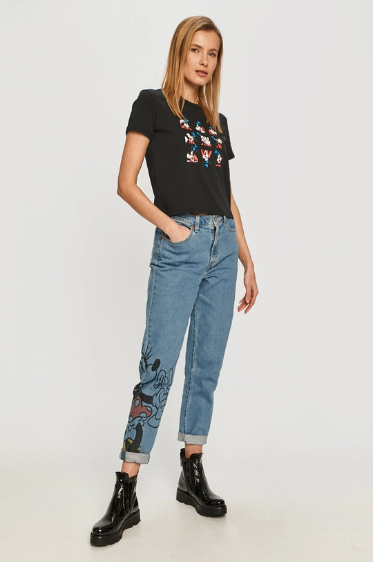 Levi's - T-shirt x Disney czarny