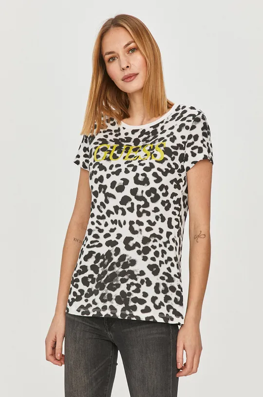 biały Guess - T-shirt Damski