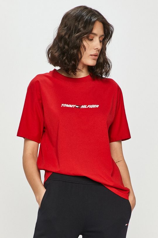 czerwony Tommy Hilfiger - T-shirt Damski