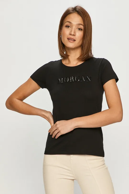 czarny Morgan - T-shirt Damski