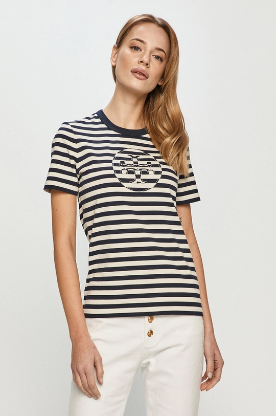 granatowy Tory Burch - T-shirt Damski