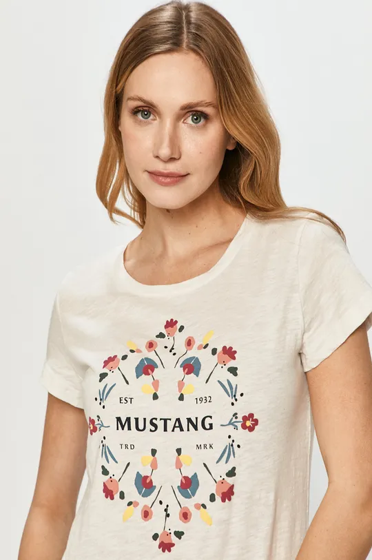 biały Mustang T-shirt