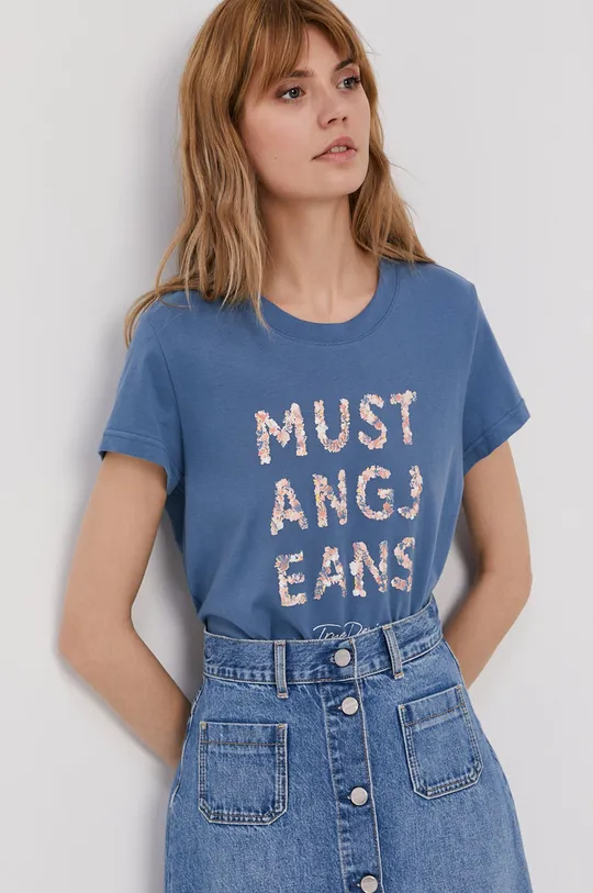 niebieski Mustang T-shirt Damski