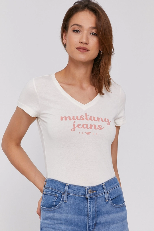 beżowy Mustang T-shirt Damski