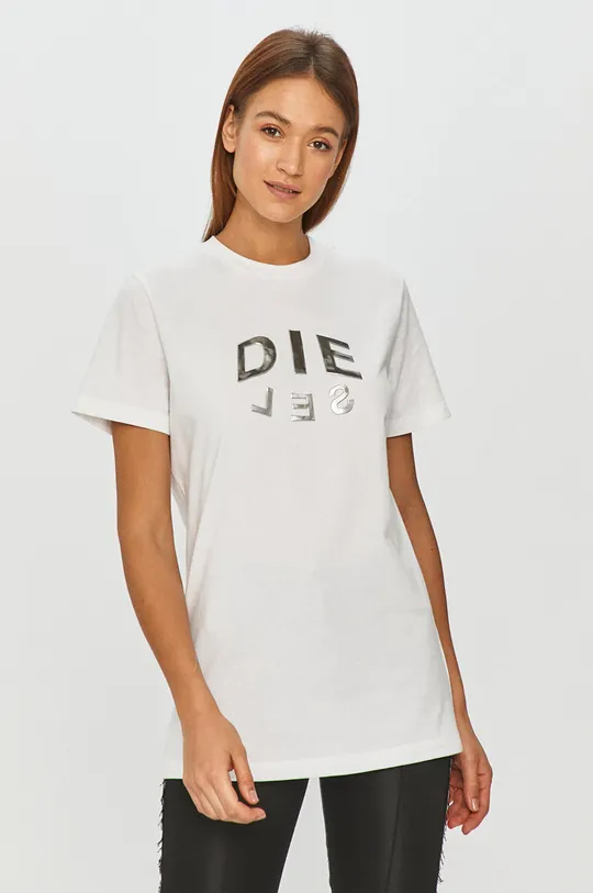 biały Diesel - T-shirt Damski