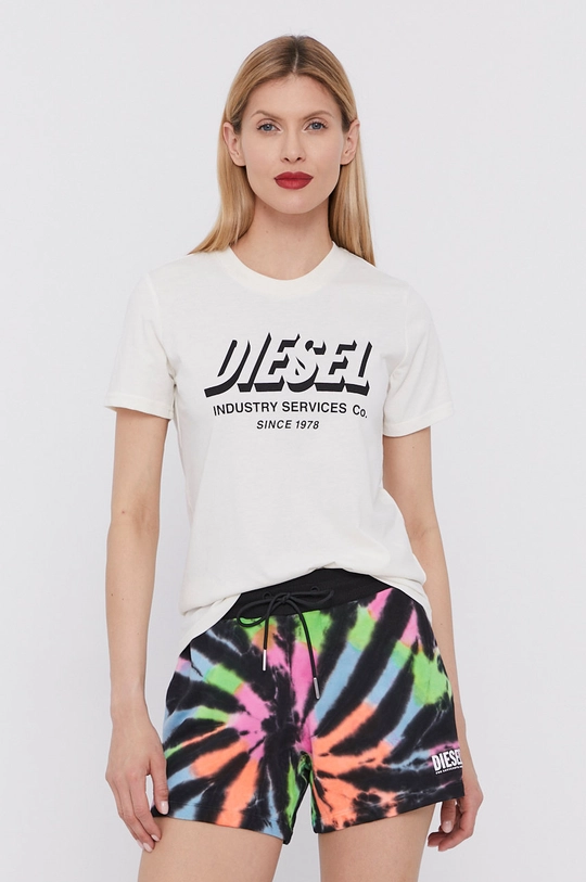 bež Diesel T-shirt Ženski