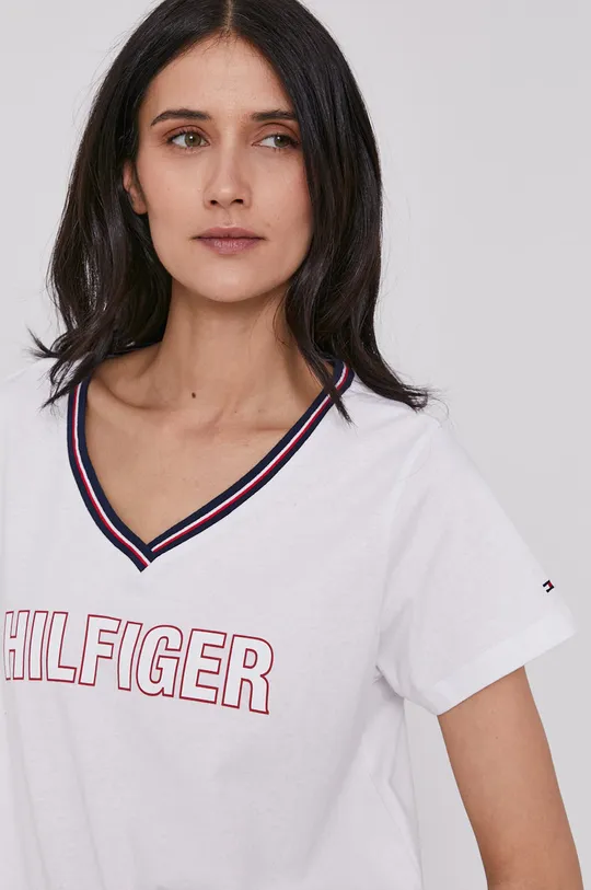 biały Tommy Hilfiger T-shirt Damski