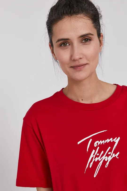 piros Tommy Hilfiger t-shirt