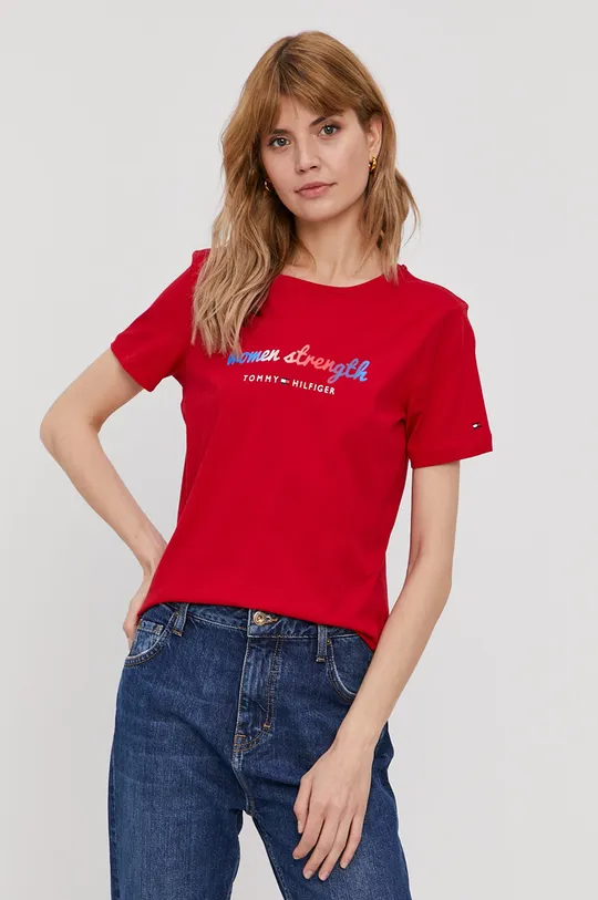 piros Tommy Hilfiger t-shirt Női