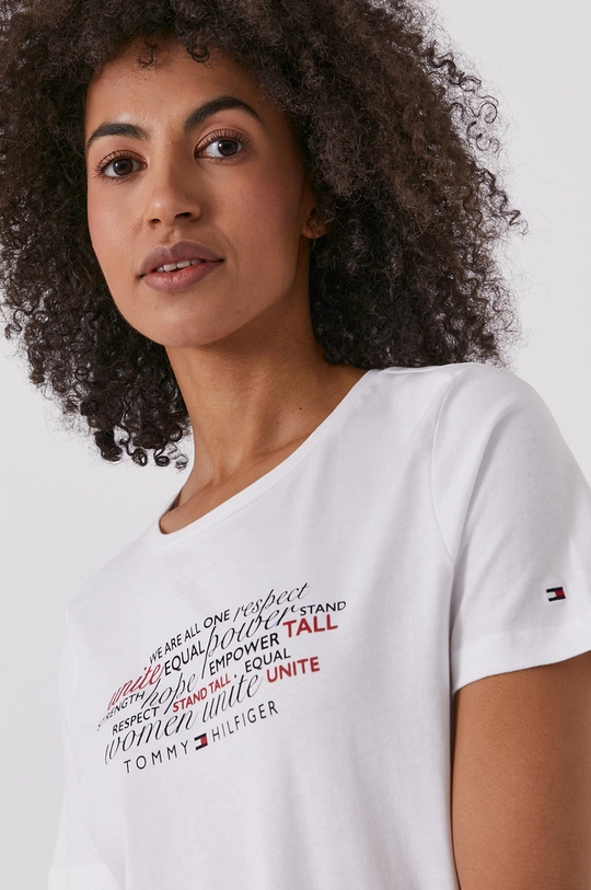 biały Tommy Hilfiger T-shirt Damski