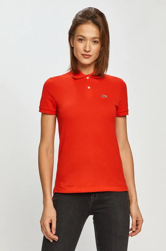 czerwony Lacoste - T-shirt PF7839