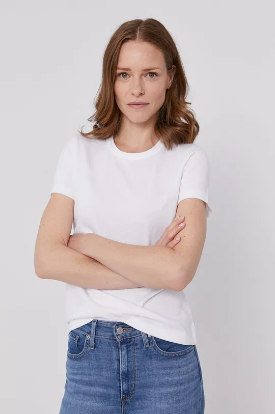biały Lacoste T-shirt TF0223 Damski