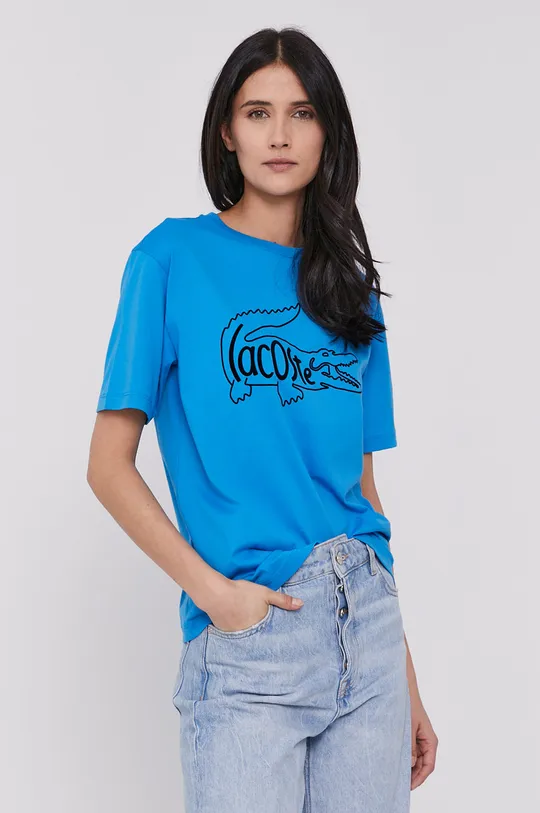 niebieski Lacoste - T-shirt TF0610 Damski