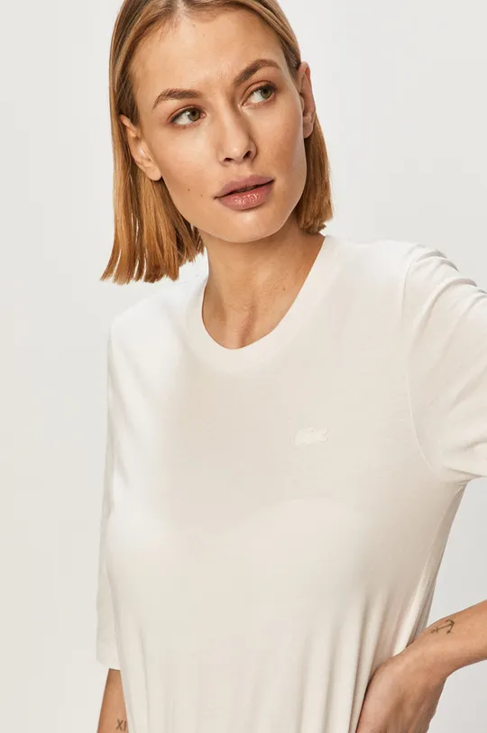 white Lacoste cotton t-shirt
