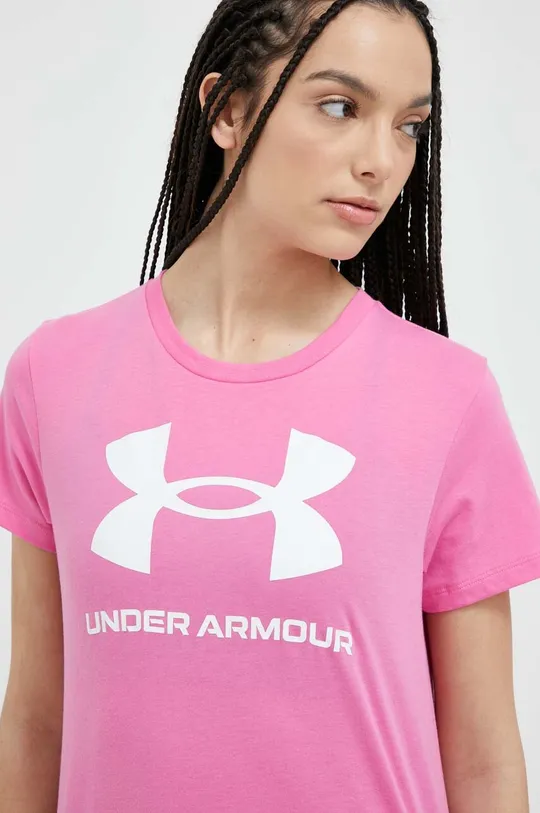 różowy Under Armour t-shirt Damski