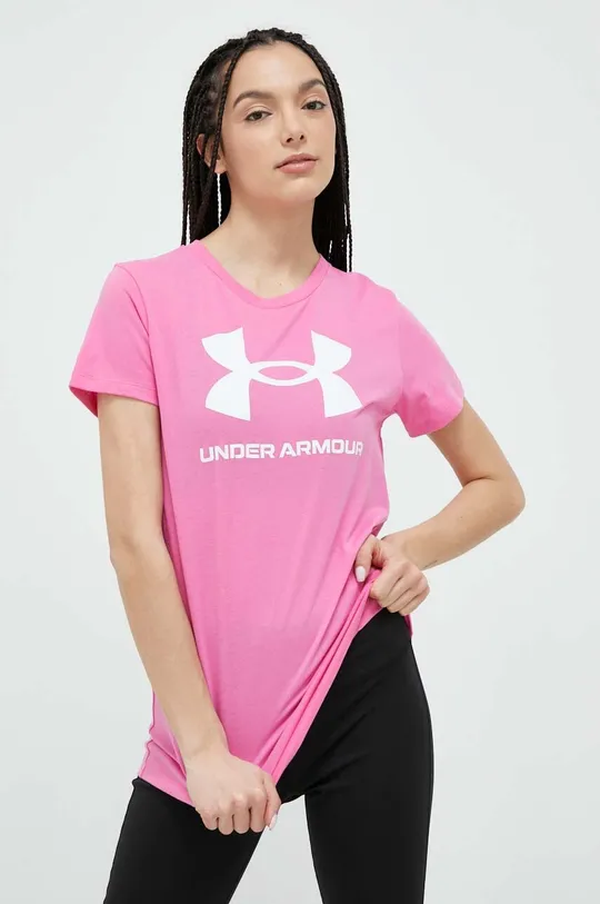 roza Kratka majica Under Armour