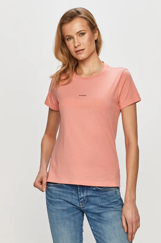 pomarańczowy Pinko - T-shirt Damski