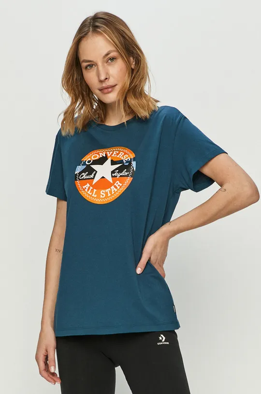 granatowy Converse - T-shirt Damski