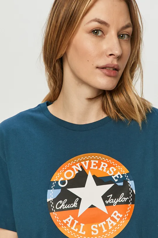 granatowy Converse - T-shirt