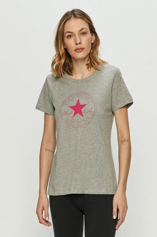 szary Converse - T-shirt Damski