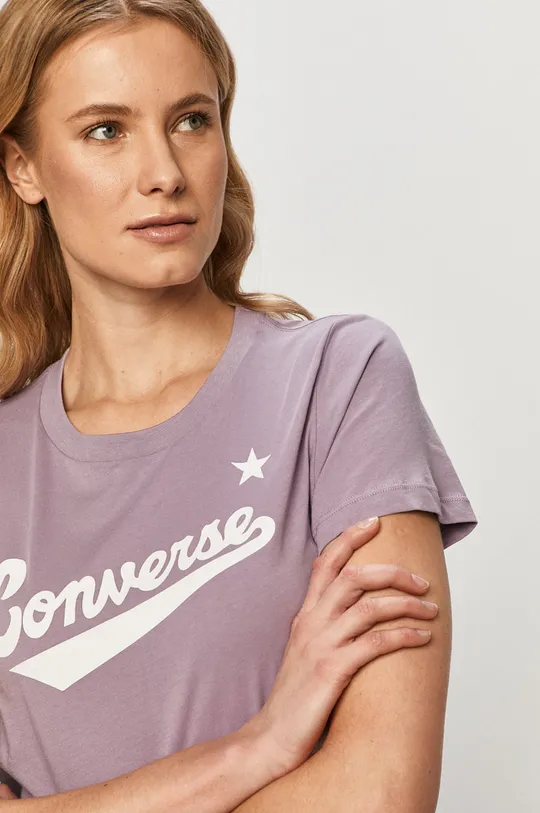 lila Converse - T-shirt