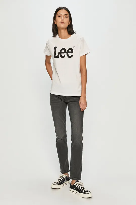 Lee - T-shirt biały