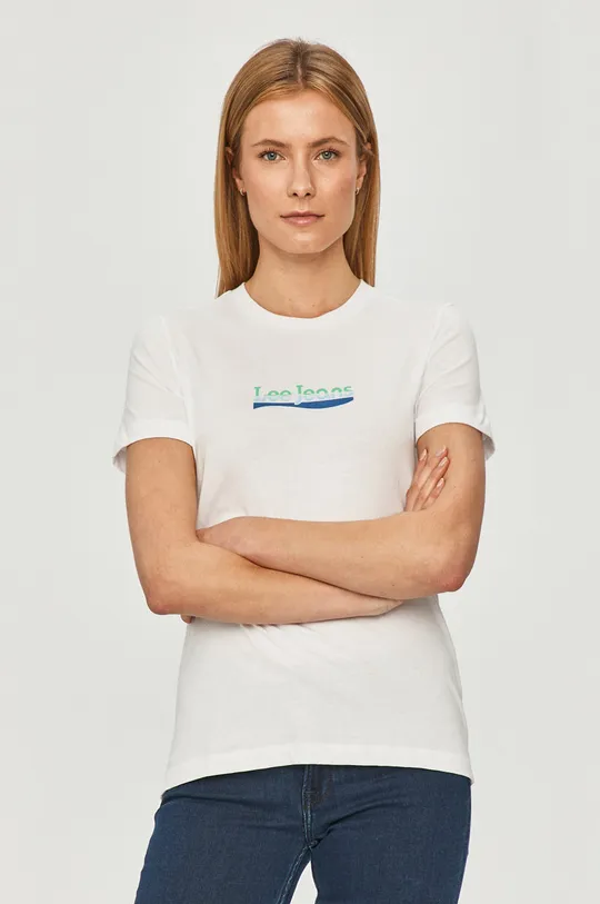 biały Lee - T-shirt Damski
