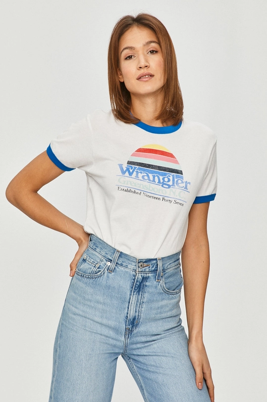 biały Wrangler - T-shirt Damski