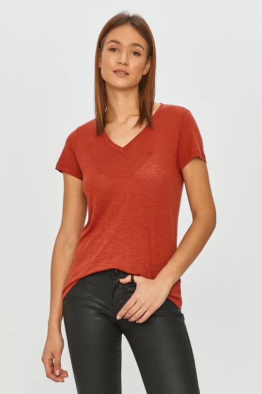 czerwony Lee - T-shirt Damski