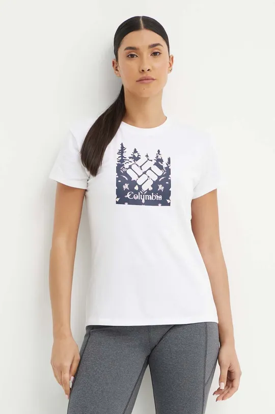 biały Columbia t-shirt sportowy Sun Trek Sun Trek Damski