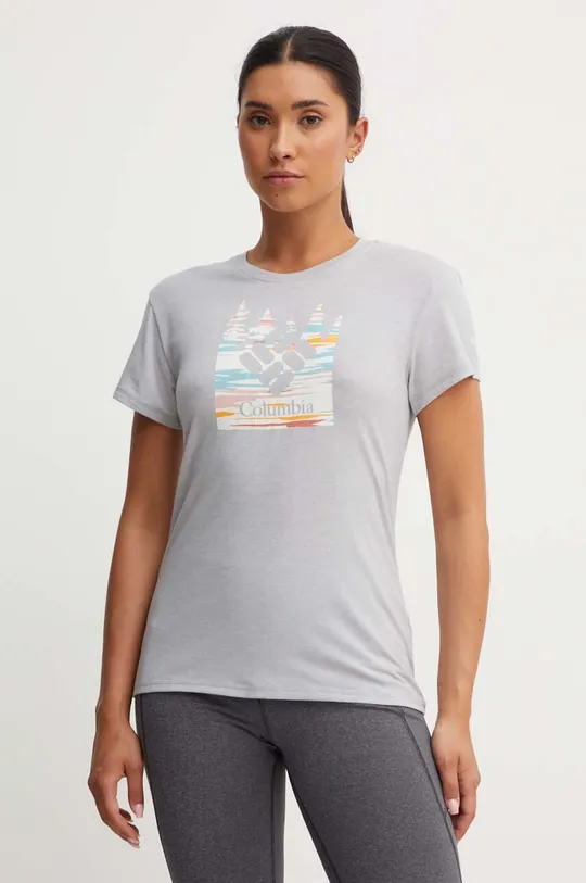 серый Спортивная футболка Columbia Sun Trek Женский