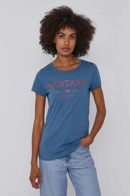 Mustang T-shirt niebieski