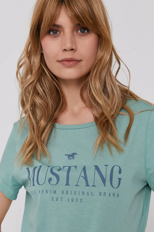 turkusowy Mustang T-shirt