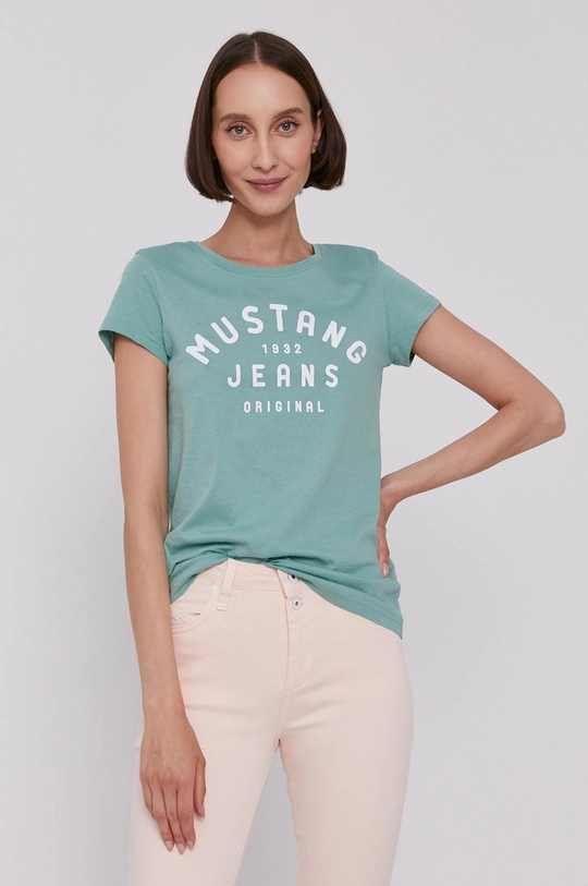 turkusowy Mustang T-shirt