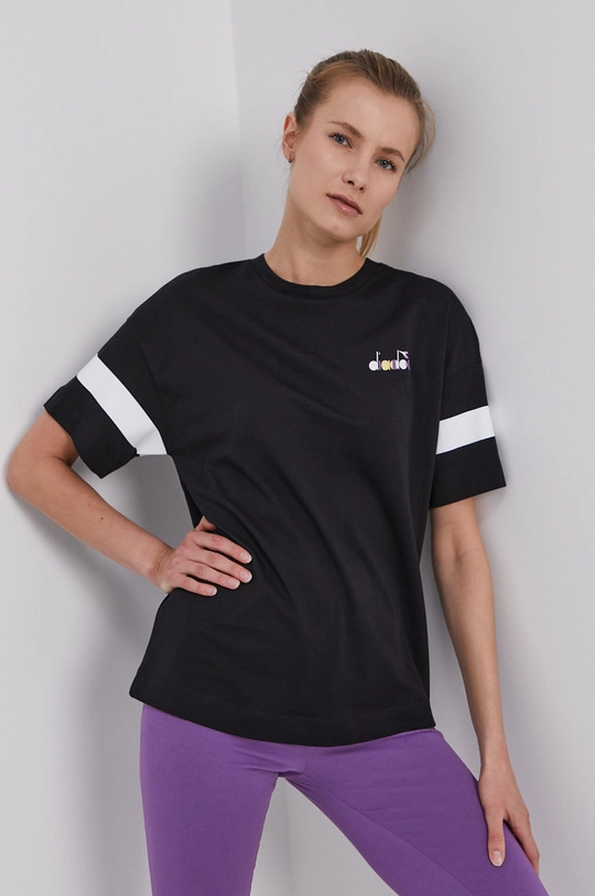 czarny Diadora T-shirt Damski