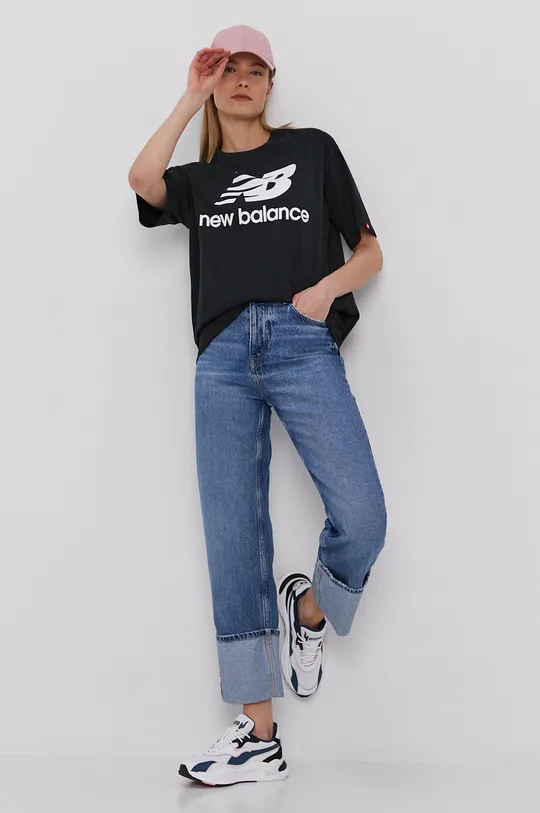 New Balance T-shirt WT03519BK czarny