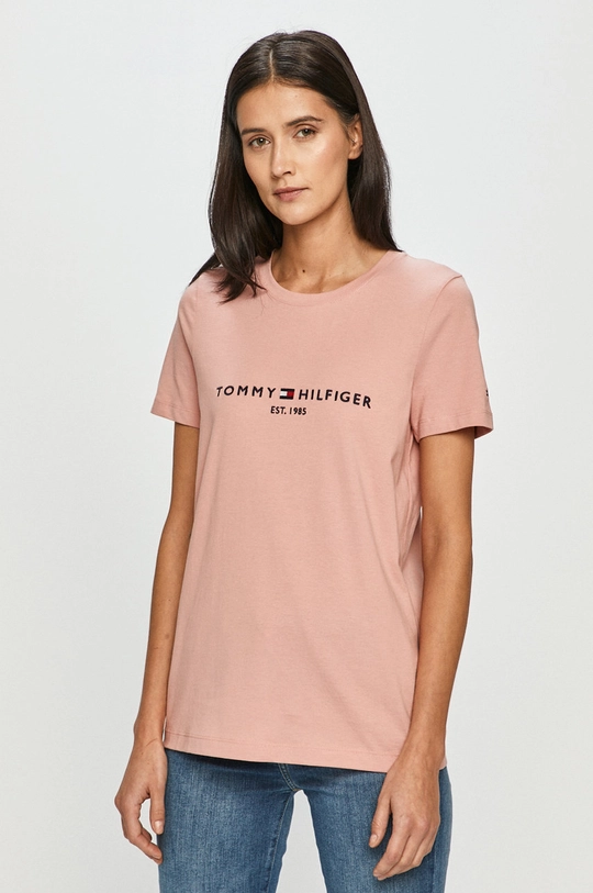 różowy Tommy Hilfiger - T-shirt Damski