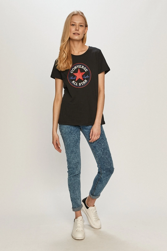 Converse T-shirt czarny